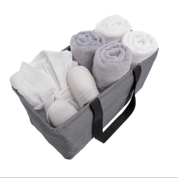 Charcoal Crosshatch Large Utility Tote - Picture 8 of 11